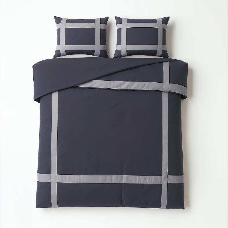 Dekbedovertrek Percale-Katoen - Hotel Alberto - Antraciet/Grijs - Image 5