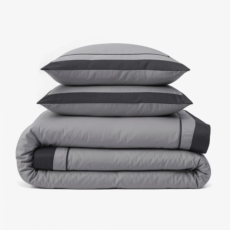 Dekbedovertrek Percale-Katoen - Hotel Gallardo - Grijs/Antraciet - Image 3