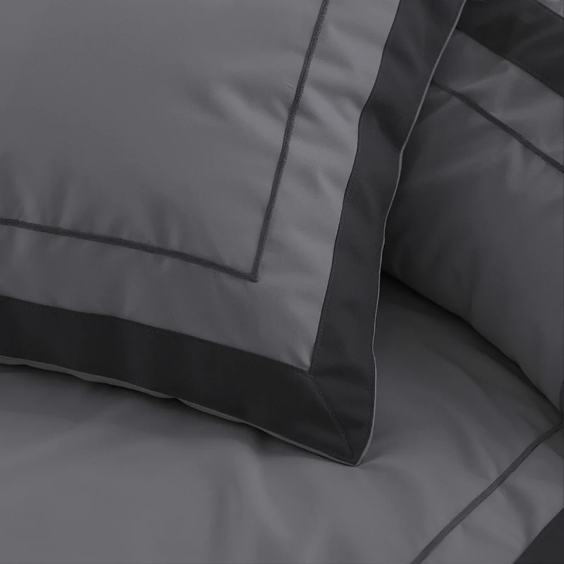 Dekbedovertrek Percale-Katoen - Hotel Gallardo - Grijs/Antraciet - Image 5
