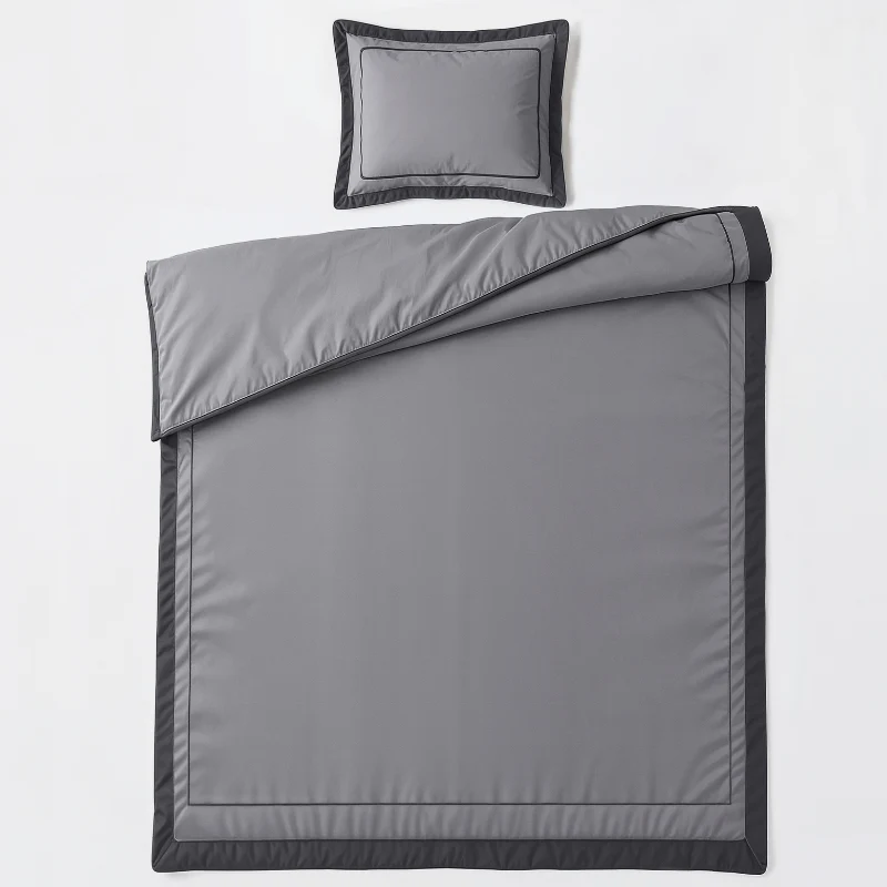 Dekbedovertrek Percale-Katoen - Hotel Gallardo - Grijs/Antraciet - Image 7