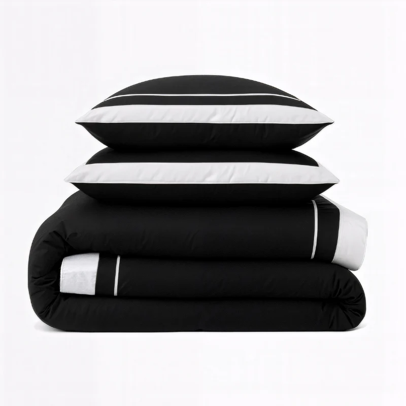 Dekbedovertrek Percale-Katoen - Hotel Gallardo - Zwart/Wit - Image 5