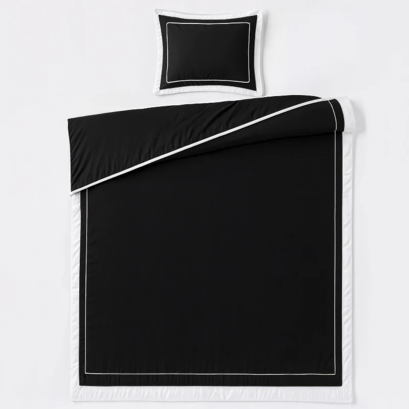 Dekbedovertrek Percale-Katoen - Hotel Gallardo - Zwart/Wit - Image 7