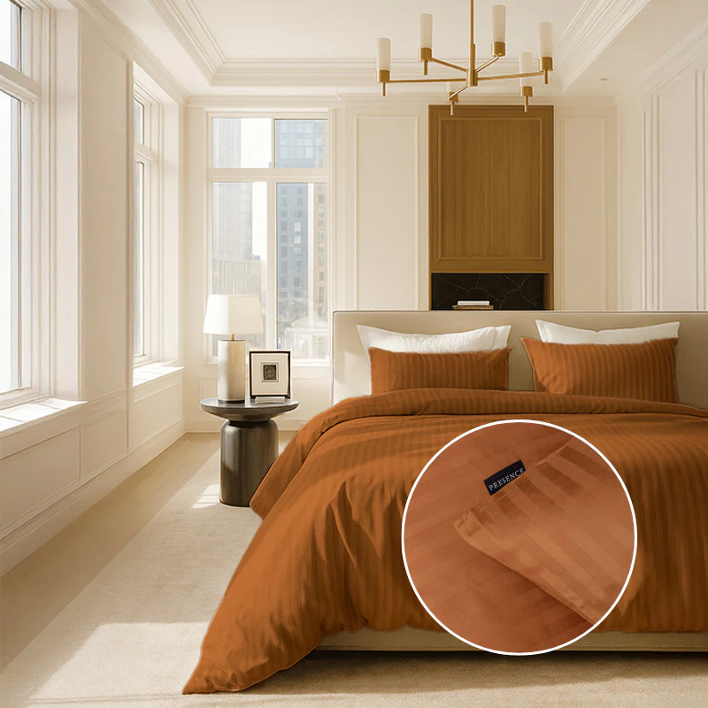 Dekbedovertrek Katoen-Satijn - Satijnstreep - Image 4