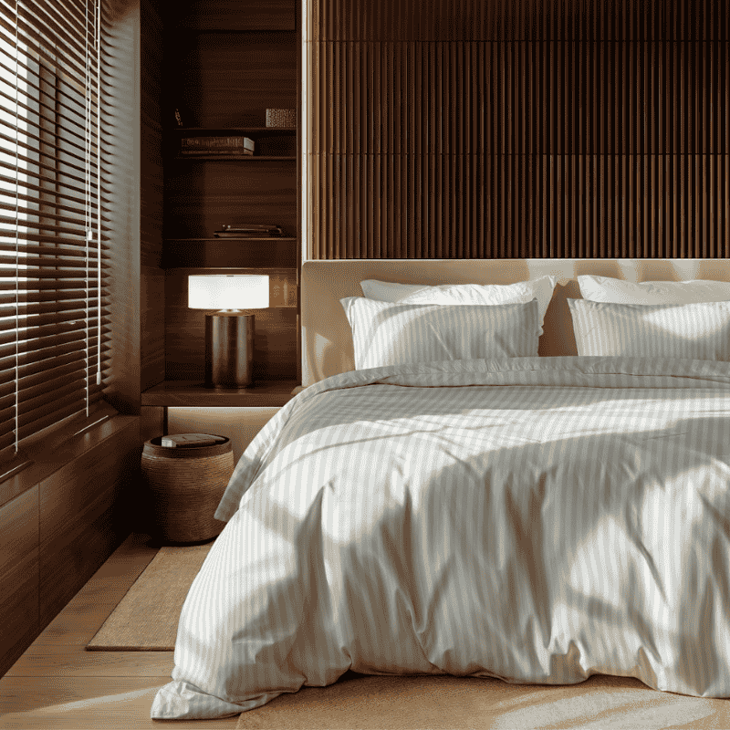 Dekbedovertrek Katoen-Satijn - Satijnstreep - Image 6