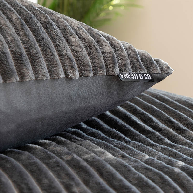 Dekbedovertrek Teddy Rib - Antraciet - Image 8