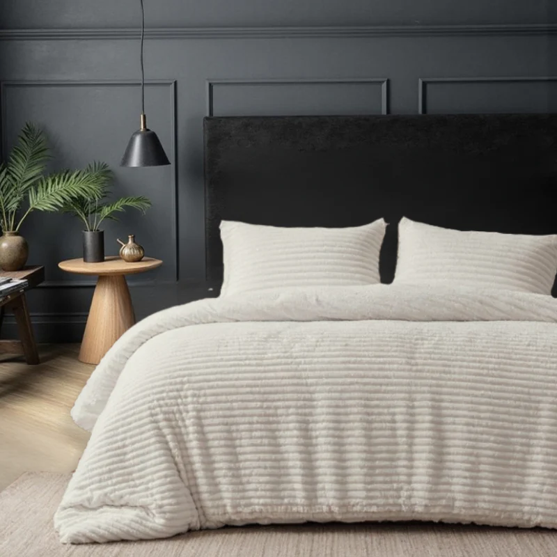 Dekbedovertrek Teddy Rib - Creme/Off White - Image 3