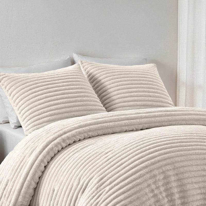 Dekbedovertrek Teddy Rib - Creme/Off White - Image 4