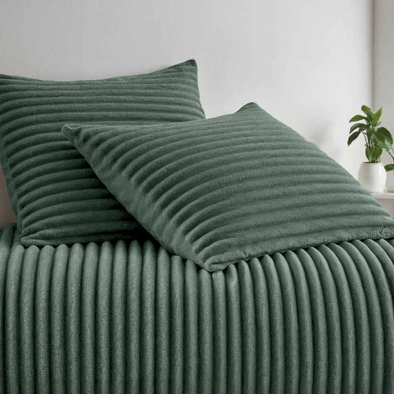 Dekbedovertrek Teddy Rib - Groen - Image 5