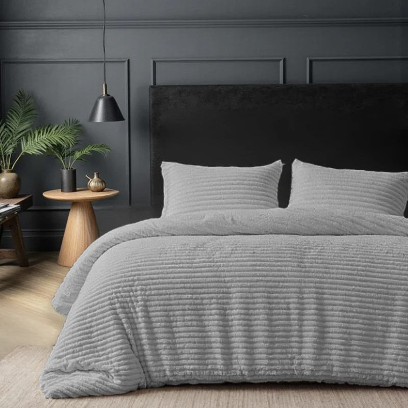 Dekbedovertrek Teddy Rib - Licht Grijs - Image 10