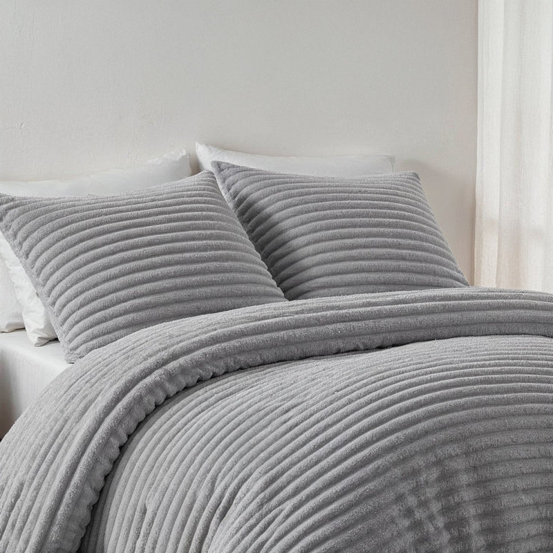 Dekbedovertrek Teddy Rib - Licht Grijs - Image 6
