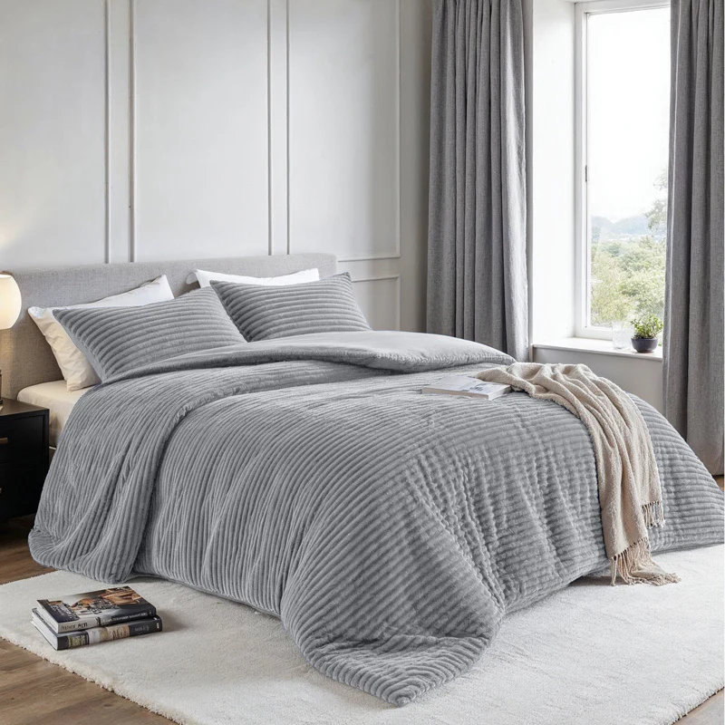 Dekbedovertrek Teddy Rib - Licht Grijs - Image 8