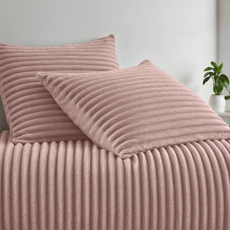 Dekbedovertrek Teddy Rib - Oud Roze - Image 5