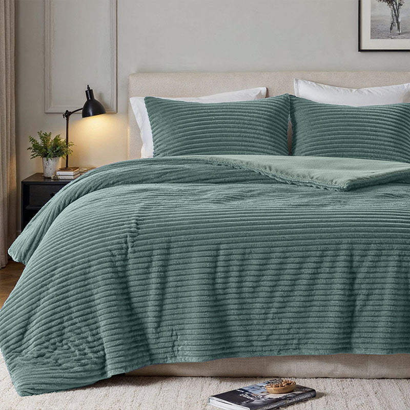 Dekbedovertrek Teddy Rib - Zacht Groen - Image 3