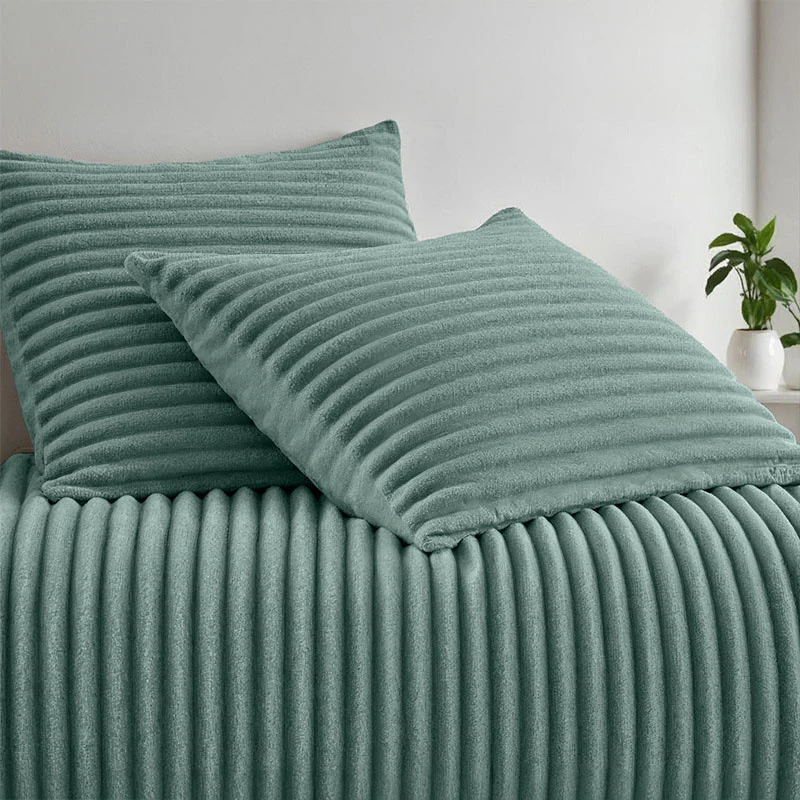 Dekbedovertrek Teddy Rib - Zacht Groen - Image 4