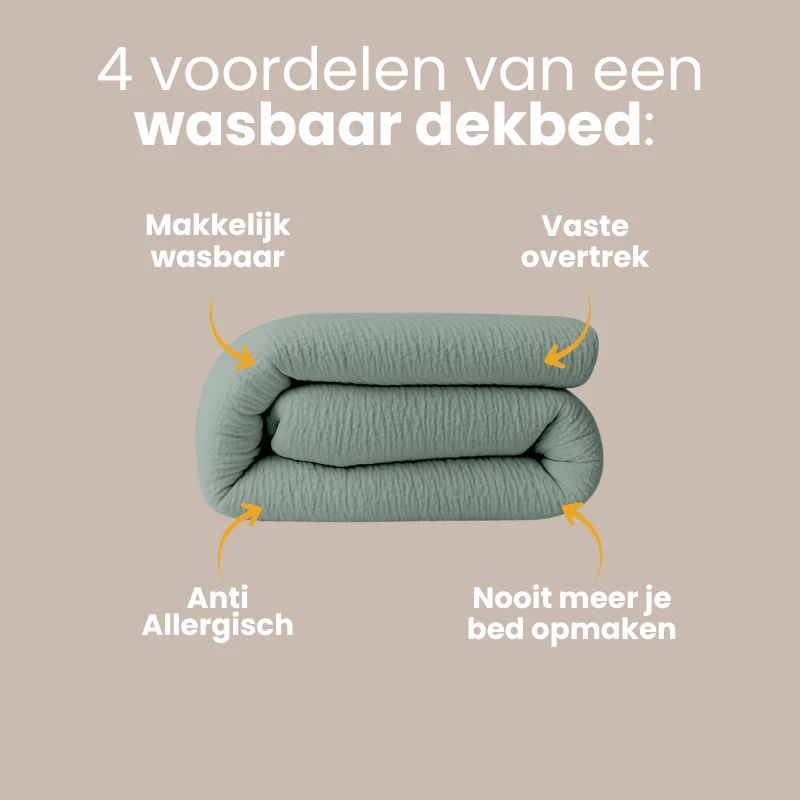 Easy Dekbed Zonder Overtrek - Mousseline - Groen - Image 9