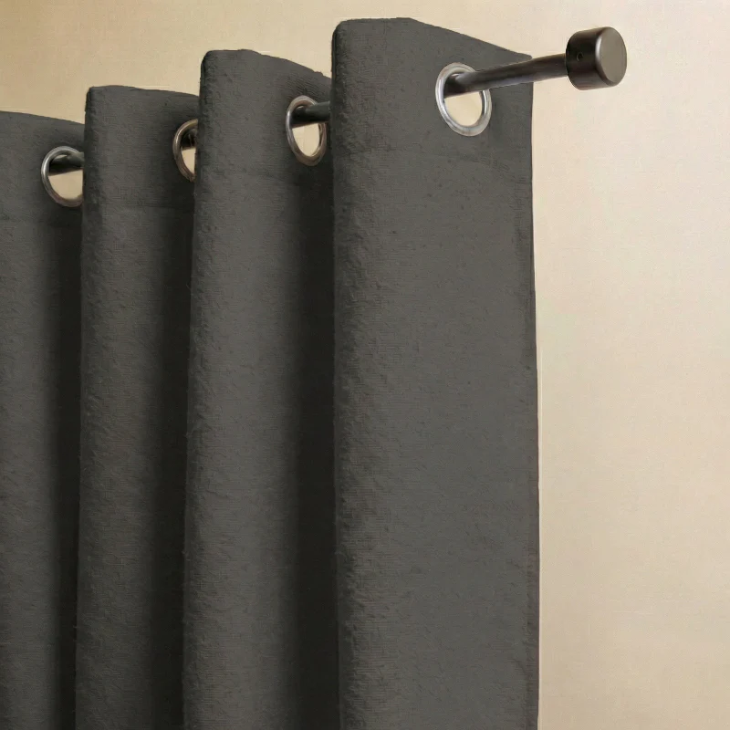 Gordijnen Bouclé - Haken of Ringen - Antraciet - Image 5