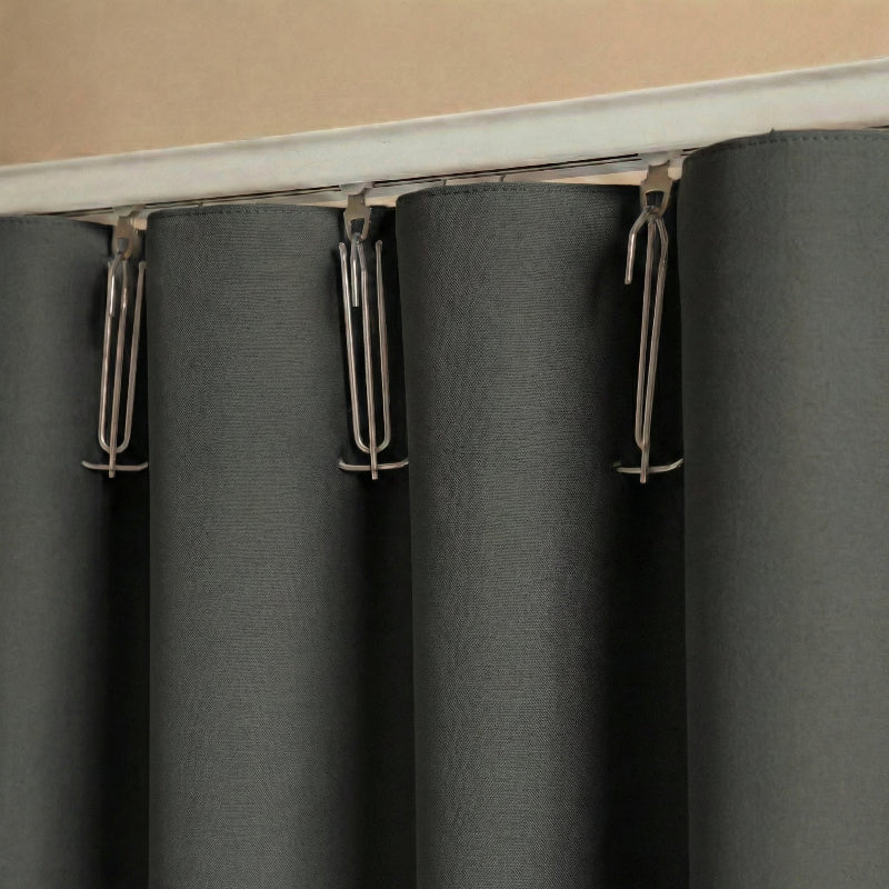 Gordijnen Bouclé - Haken of Ringen - Antraciet - Image 6