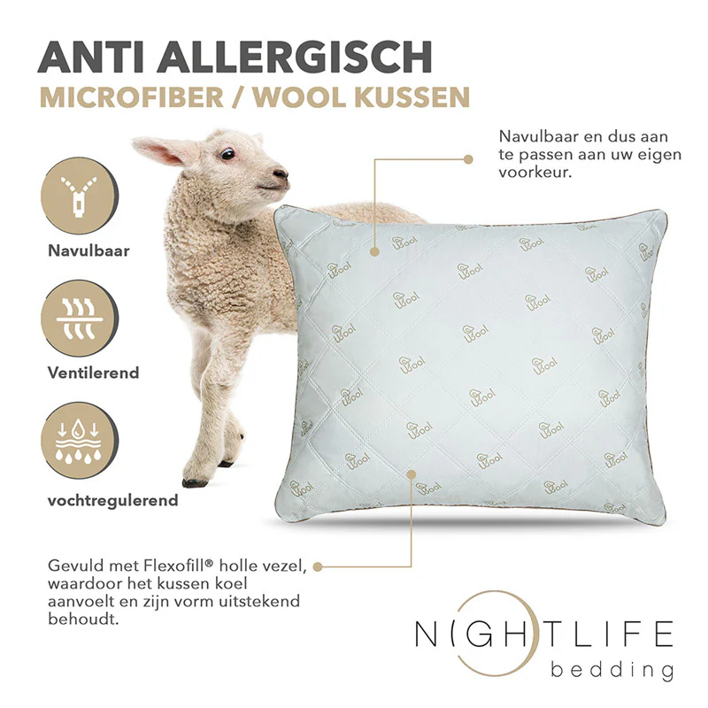 Hoofdkussen - Natural Wol - Image 6