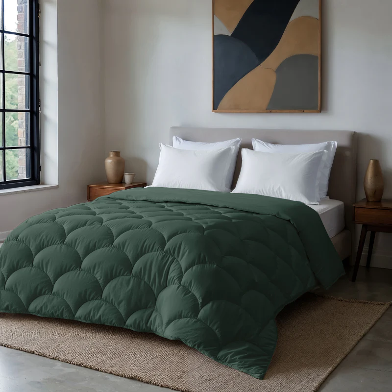 Lazy Dekbed Zonder Overtrek - Uni - Donkergroen - Image 8