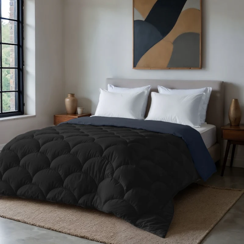 Lazy Dekbed Zonder Overtrek - Double Face - Zwart/Antraciet - Image 6