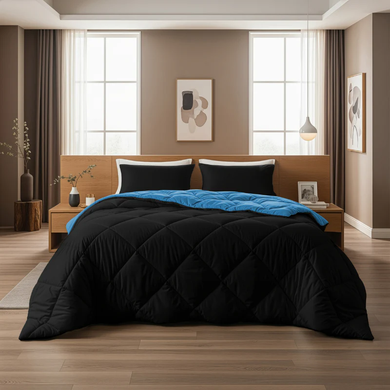 Lazy Dekbed Zonder Overtrek - Zwart/Blauw - Image 7